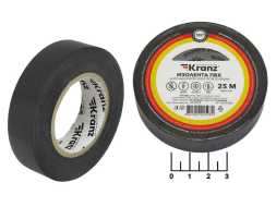 Изолента 0.13мм*19мм*25м черная Kranz