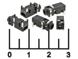 Разъем AUD 2.5 гнездо стерео 4 контакта (S1566/HI-13)