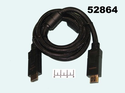 Шнур HDMI-HDMI 1.5м gold пластик шелк (фильтр) Dayton трансформер 1.4B (7-1008)