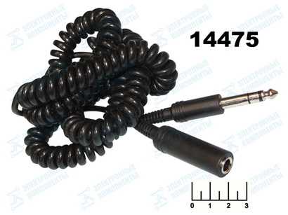 Шнур AUD 6.3-AUD 6.3 гнездо стерео 3м пластик витой (5-045)