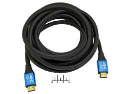 Шнур HDMI-HDMI 5м gold пластик Premier (5-816)