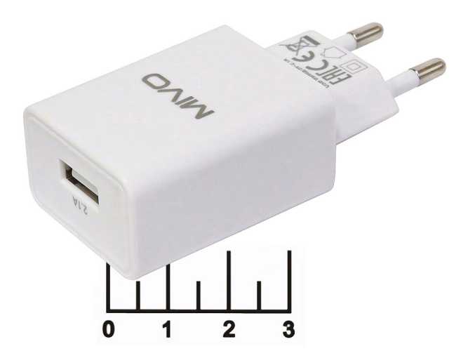 Сетевое зарядное устройство USB 5V 2.1A MP-121 Mivo