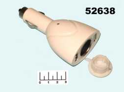 Автомобильное зарядное устройство 2USB 5V 1A + гнездо прикуривателя Ritmix RM-021/WF-098