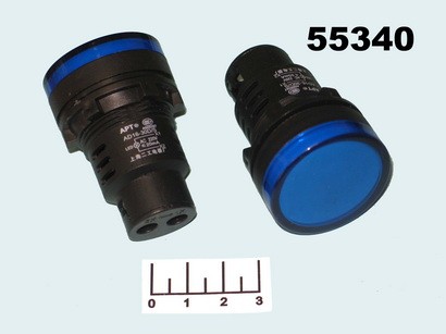 Лампа 220V в плафоне LED синяя AD16-30