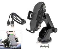 Зарядное устройство беспроводное 5V 2A на присоске (шнур micro USB) TS-CAA05/KP-34