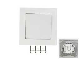 Выключатель 1-клавишный Atlas белый (ATN000111)