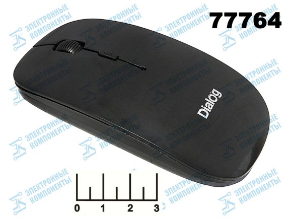 Мышь компьютерная USB беспроводная Dialog MROP-02UB (черная)