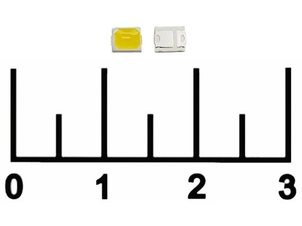 Светодиод LED 0.5W 3V 2835 4000K SMD (мал.конт +)