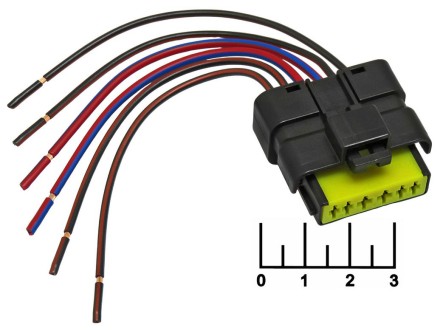 Разъем 6pin гнездо влагозащищенный на проводе 211PC069SO049 Cargen (AX506)