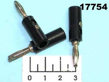 Клемма банан штекер под винт черная (1-622/10-0069) (19-0073)