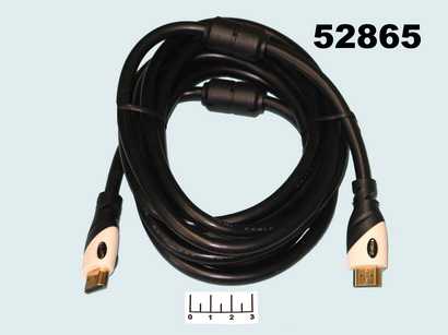 Шнур HDMI-HDMI 3м gold пластик (фильтр) Dayton (7-0030)