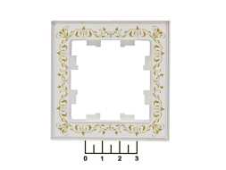 Рамка 1* Atlas белая с рисунком (ATN200101)
