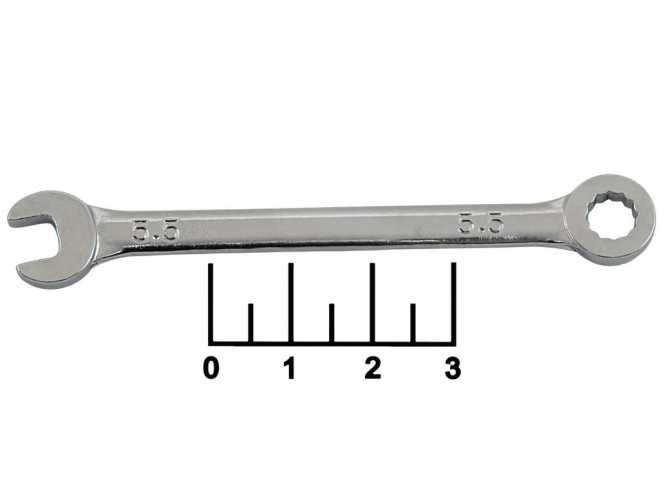 Ключ гаечный рожковый/накидной 5.5/5.5мм mini