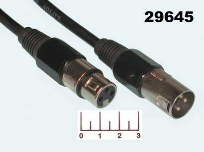 Шнур XLR-XLR гнездо 1.5м металл пластик Dayton (4-0006)