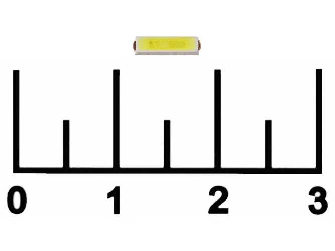 Светодиод LED DFL-7020UWC 0.5W 3.1V 100mA 35-55lm 120гр 2pin (бол.конт+)