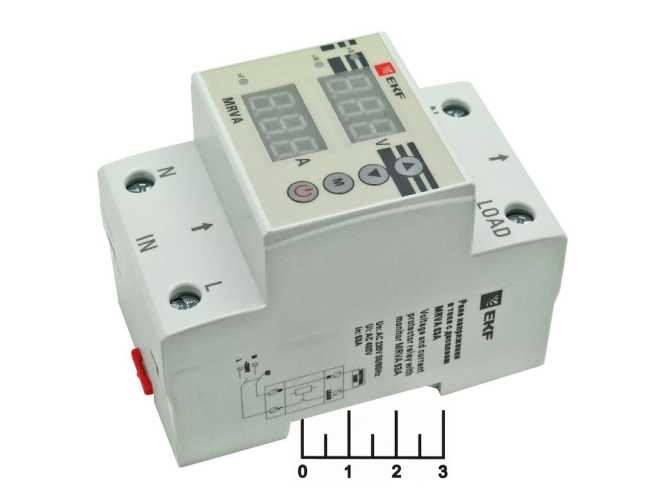 Реле контроля напряжения и тока MRVA-63A 63A EKF