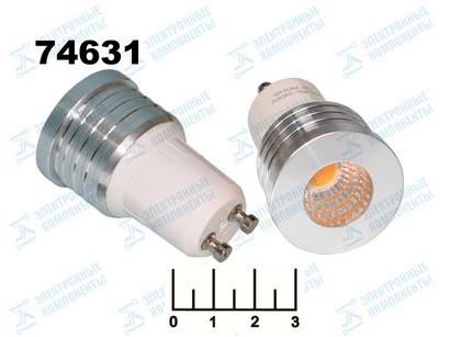 Лампа светодиодная 220V 3W GU10 2800K белый теплый (AC85-265V)