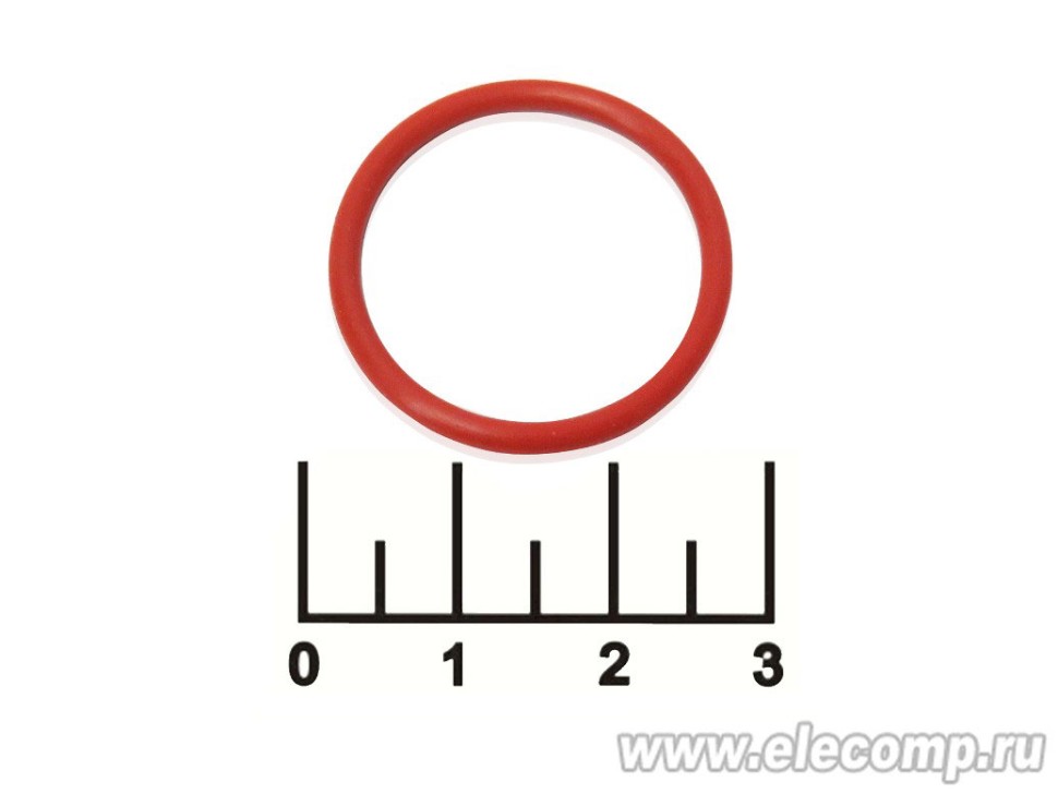 Кольцо уплотнительное силиконовое 26*2мм красное (-35...+200C) пищевое