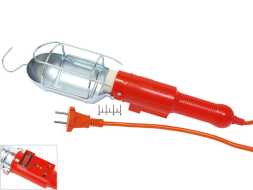 Светильник-переноска 220V 60W 5м с выключателем + розетка Universal СП-5ВР (966U-0205) (решетка)