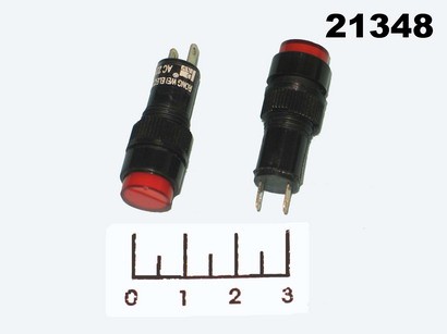 Лампа 220V в плафоне LED красная E-422