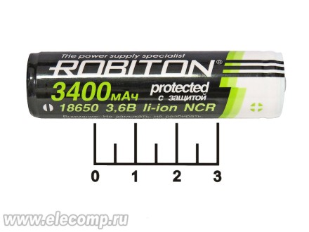Аккумулятор 3.6V 3.4A 18650 Robiton с контроллером (*)