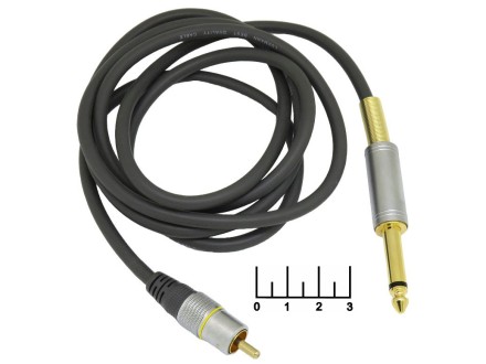 Шнур 1RCA-AUD 6.3 штекер моно 1.5м