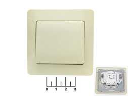 Выключатель 1-клавишный Glossa бежевый (GSL000211)