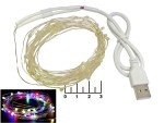 Гирлянда 50 минисветодиодов цветная 5м USB (прозрачная нить) Огонек OG-LDL08