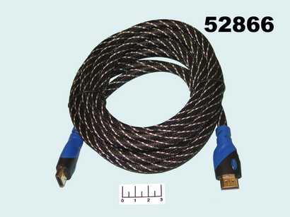 Шнур HDMI-HDMI 3м gold шелк Dayton v1.4B (7-0024)