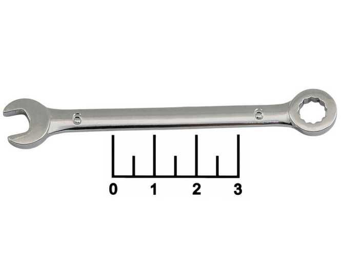 Ключ гаечный рожковый/накидной 6/6мм mini