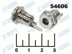 Разъем питания гнездо 5.5*2.1мм с гайкой металл