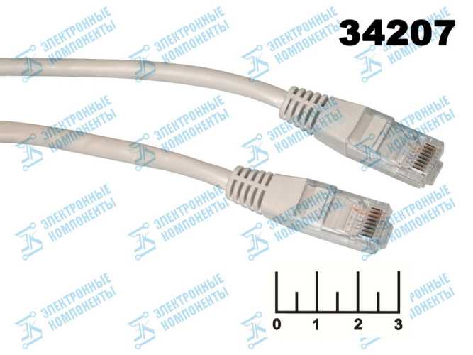 Шнур 8P8C-8P8C (RJ-45) 10м Rexant (патч-корд)