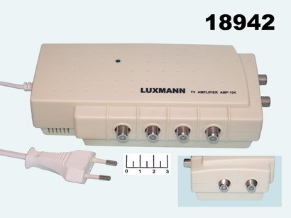 Антенный усилитель AMP-104 1вход МВ+1вход ДМВ/4выхода