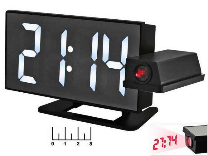 Часы цифровые VST-896-5 белые проекционные