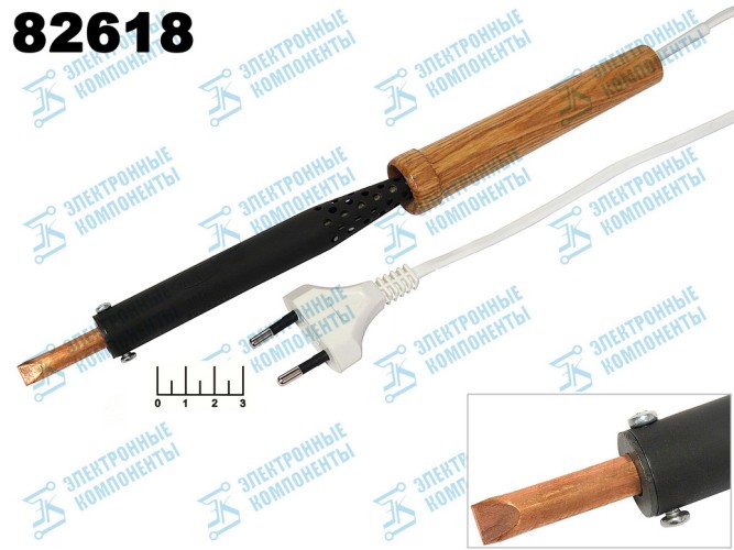 Паяльник 220V 80W ЭПСН-02-80/220 с деревянной ручкой