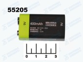 Аккумулятор 6F22 9V 0.4A + micro USB Li-ion