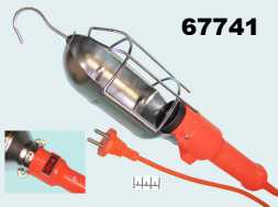 Светильник-переноска 220V 60W 10м с выключателем Camelion W-002 (решетка)