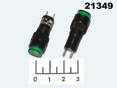 Лампа 220V в плафоне LED зеленая E-422