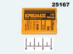 Аккумулятор 3.6V 0.8A ICR053443C EXT