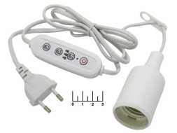 Таймер для фитоламп E27 на проводе 1.5м белый Эра FITO-Time Holder E27