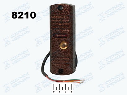 Панель видеодомофона DS-420 с ик-подсветкой накладная медь