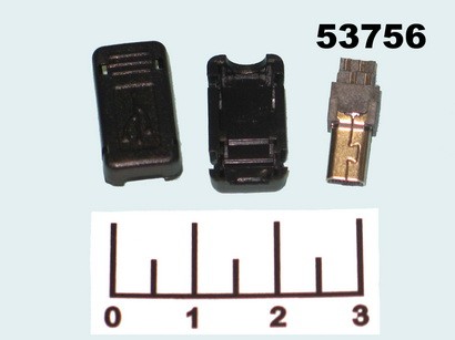 Разъем питания mini USB 8pin штекер на кабель в корпусе