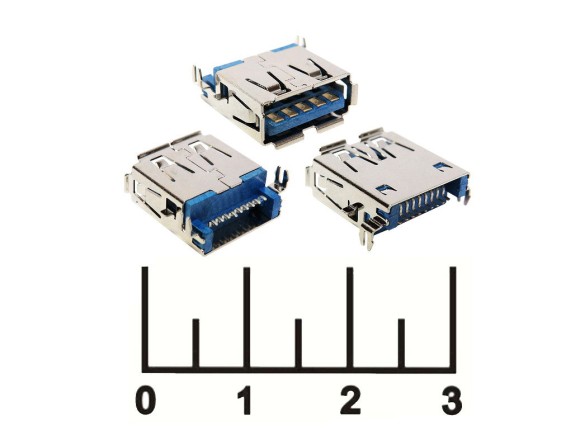 Разъем USB 3.0 гнездо на плату USBA-SS11 (S0913)