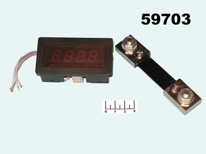 Радиоконструктор амперметр ~100A светодиодный красный + шунт UP8135A