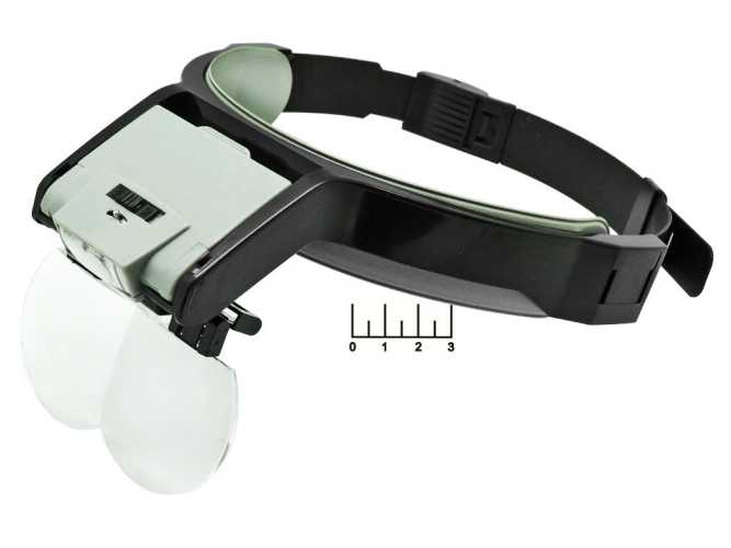 Очки радиомонтажника с подсветкой сменные стекла (1*1.7*/2*/2.5*/3.5*4*) OT-INL07