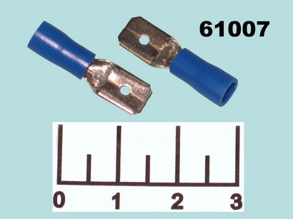 Клемма ножевая штекер 6.3мм синяя (MDD2-250/VD2-6.3M)