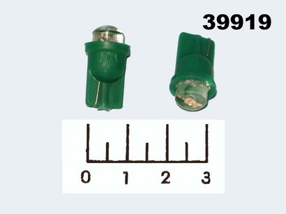 Лампа светодиодная 12V T10 140ГР зеленая 8мм