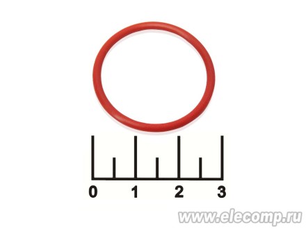 Кольцо уплотнительное силиконовое 25*2мм красное (-35...+200C) пищевое