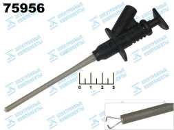 Зажим щуп к прибору черный BC55-30050-2 (толстый)