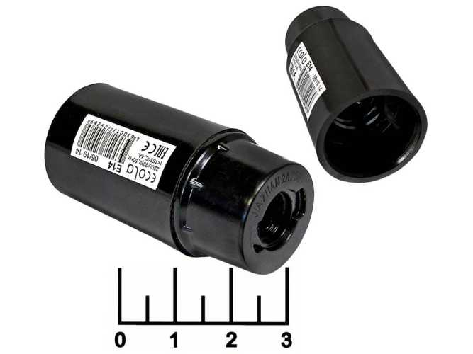 Патрон для лампы E14 (люстра) черный AB4TSBEAY